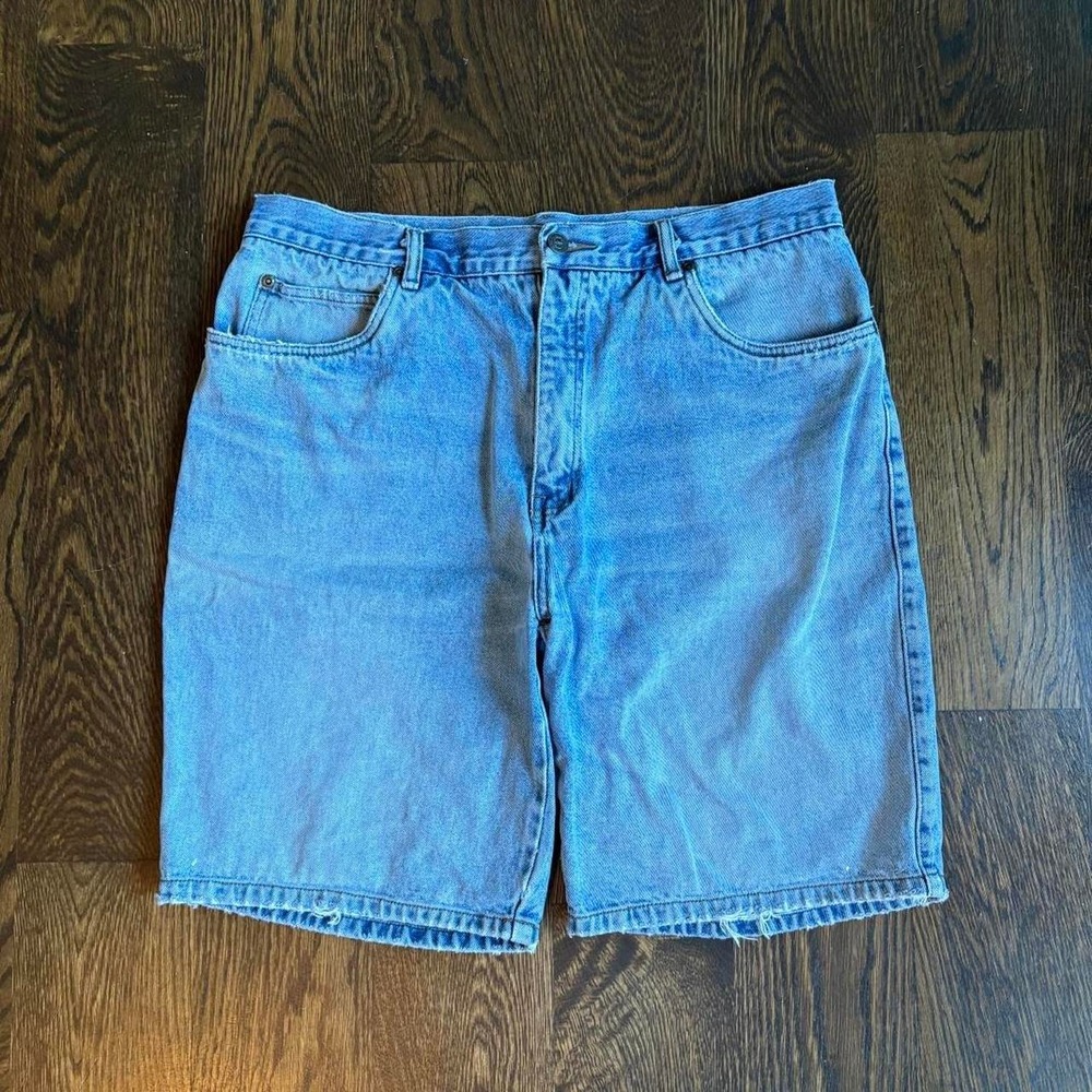 Vintage 90s Greatland Light Wash Denim Grunge Baggy Skater Distressed Jorts